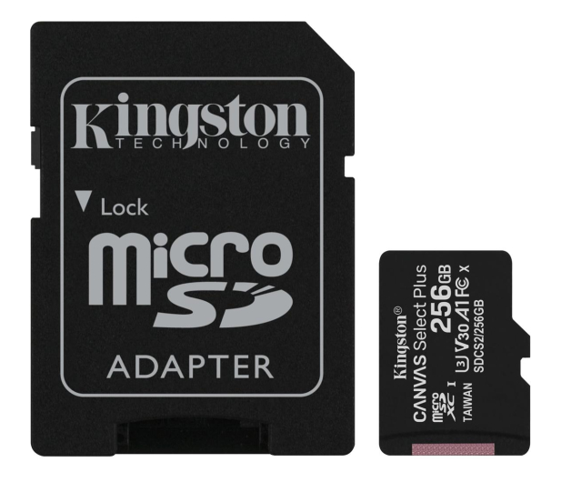 KINGSTON MicroSDXC 256GB 100MB/s SDCS2/256GB - 522796 - zdjęcie